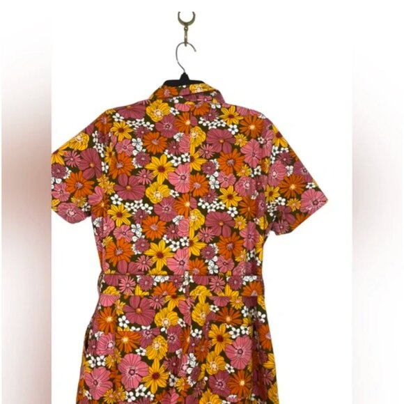 Joanie Floral Boilersuit Jumpsuit US 12 Lucy & Yak - Picture 3 of 5